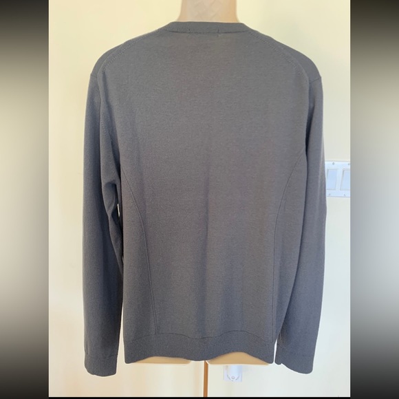 INC International Concept Mens Charcoal Gray Wool Knit V-Neck Sweater Top Sz XL - Picture 2 of 10